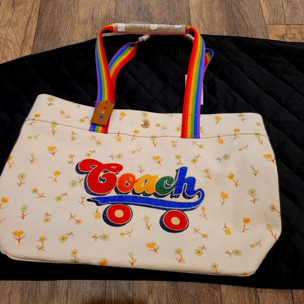 Coach Rainbow Tote Purse